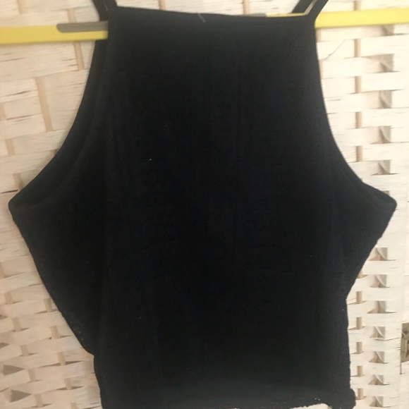 Lace Navy Crop top - Picture 2 of 3